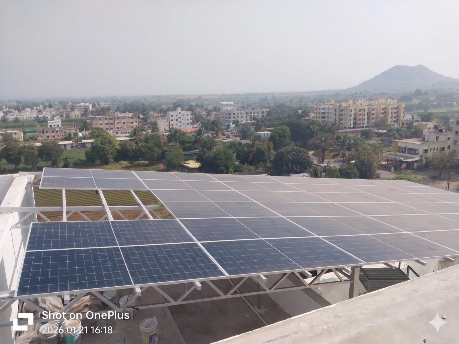 Seven City Hospital solar installation, Manchar